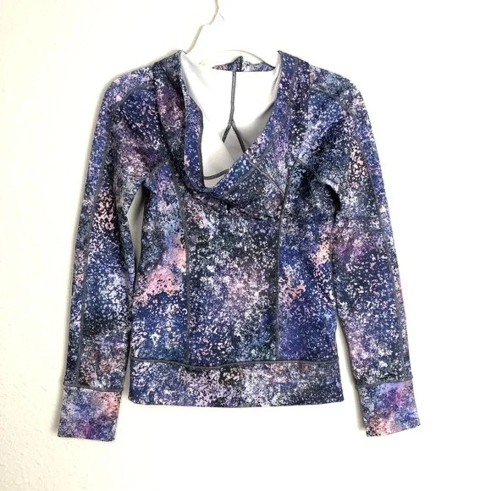 Lululemon Ivivva perfect your practice jacket hooded full zip galaxy splatter 7